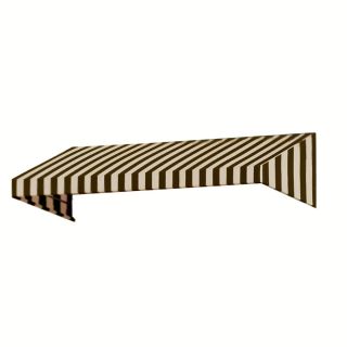 Awntech 76.5 in Wide x 36 in Projection Brown/Tan Stripe Slope Window/Door Awning