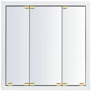 KraftMaid Traditional 47 in x 28 in Square Surface/Recessed Mirrored Wood Medicine Cabinet