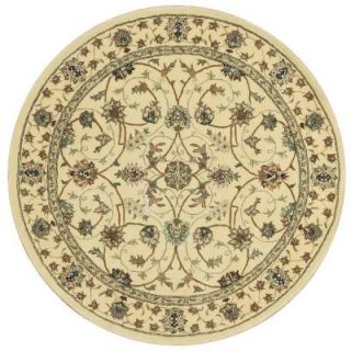 Nourison 2000 Ivory 4 ft. x 4 ft. Round Area Rug 543493