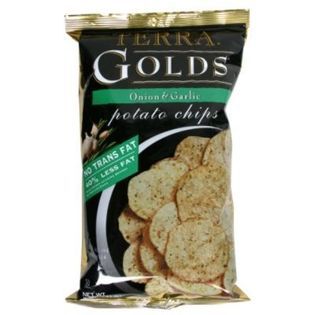 Terra Golds Potato Chips, Onion & Garlic, 5 oz (141 g) (Box of 12)