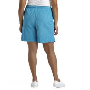 Basic Editions   Womens Plus Casual Shorts