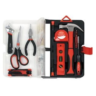 Apollo Precision Tools  126 Piece Kitchen Drawer Tool Kit   Red