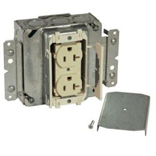 Raco 1 Gang 20 Amp Prewired Duplex Outlet Assemble Box   Ivory (12 Pack) 189MDIVRNR
