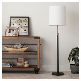Davis Adjustable Column Floor Lamp   Ebony 65.5   Threshold