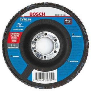 Bosch 4 1/2 in. x 7/8 in. Arbor Type 29 120 Grit Flap Disc FD29450120