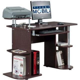 Techni Mobili Multifunction Computer Desk, Chocolate