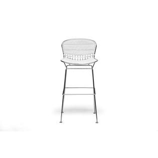 Baxton  Tolland Modern Bar Stool with White Cushion set of 2