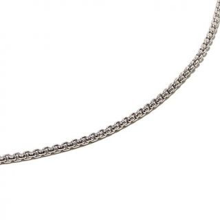 Sterling Silver 2mm Round Box Link 22" Chain Necklace   7933274