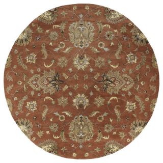 Hand tufted Royal Taj Copper Wool Rug (79 Round)   15941784