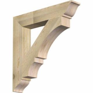 Ekena Millwork 6 in. x 36 in. x 36 in. Douglas Fir Balboa Traditional Rough Sawn Bracket BKT06X36X36BOA01RDF