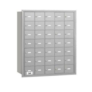 Salsbury Industries 3600 Series Aluminum Private Rear Loading 4B Plus Horizontal Mailbox with 35A Doors 3635ARP