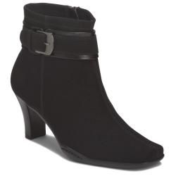 A2 by Aerosoles Cinch of Luck Ankle Black Fabric Ankle Boot