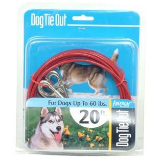 Beast Dog Tie Out 20 Feet   Red   1 each   Pet Supplies   Dog Supplies