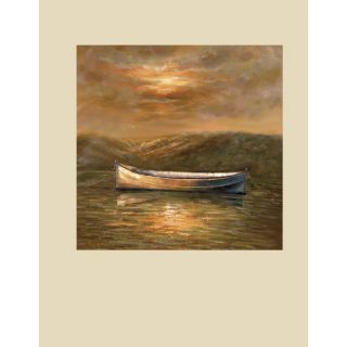 Sunset Canoe Original Painting on Canvas