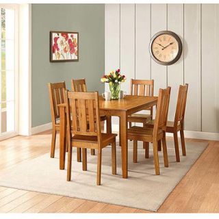 Better Homes and Gardens Bankston 7 Piece Dining Set, Honey