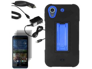 Tough Hard Shell Stand Cover Case HTC Desire 626 s 3x Screen Car Home Charger
