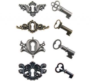 Idea Ology Locket Keys, Nickel/Brass/Copper —