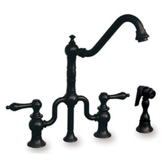 Twisthaus Two Handle Widespread Bridge Kitchen Faucet with Long