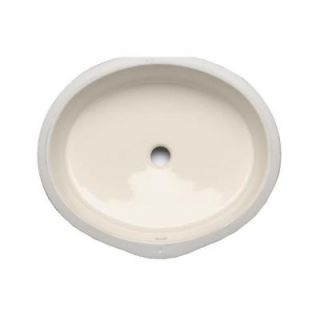 KOHLER Verticyl Oval Vitreous China Undermount Bathroom Sink in Biscuit with Overflow Drain K 2881 96