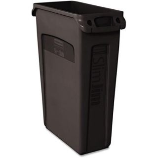 Rubbermaid Commercial Slim Jim 23 Gallon Trash Can with Venting Channels
