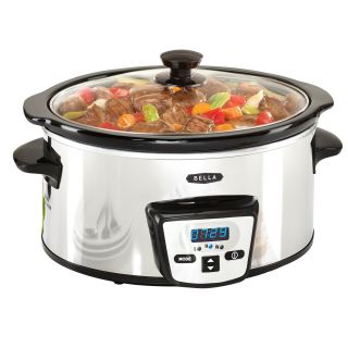 Bella Stainless Steel 5 quart Programmable Slow Cooker  