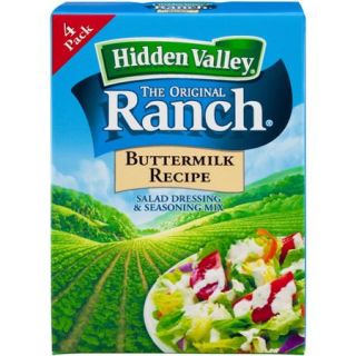 Hidden Valley The Original Ranch Buttermilk Recipe Salad Dressing & Seasoning Mix, 4 Count Box of 0.40 Ounce Packets