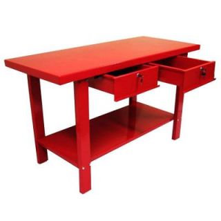 Excel 59 in. W x 25.5 in. D x 34 in. H Steel Work Bench in Red TSC5911 Red