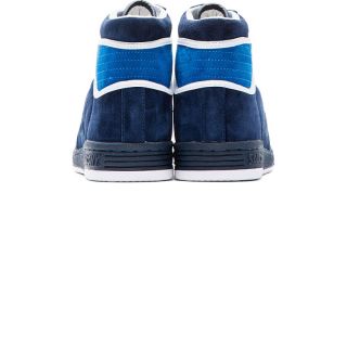 White Mountaineering Navy Suede Saucony Edition Hangtime Sneakers