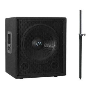 VM Audio VAS12SUB 12" 1000 Watt Passive Sub DJ Subwoofer + Speaker Mounting Pole
