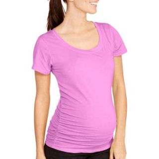 Oh Mamma Maternity Short Sleeve Tee with Flattering Side Ruching