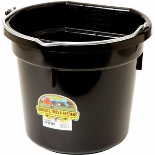 Miller Manufacturing 20qt Black Flat Plastic Bucket