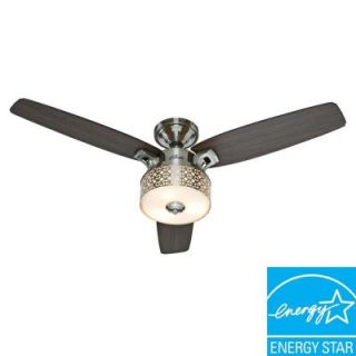 Hunter Camille 52 in. Brushed Chrome Ceiling Fan 28794