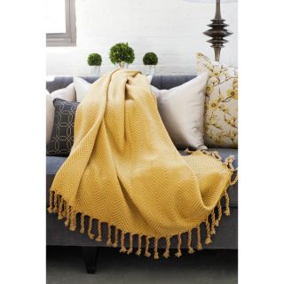 Charlotte Ruffled Yellow Throw