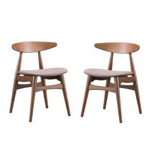 Set of 2 Flamingo Mid Century Solid Wood Dining Chairs   17282105