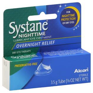 Alcon Lubricant Eye Ointment, Overnight Relief, Tube, 0.125 oz (3.5 g