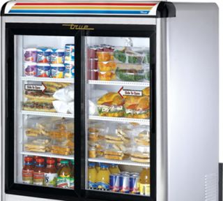 True GDM 9 S LD 36" Countertop Refrigerator w/ Front Access, Sliding Door, Stainless, 115v
