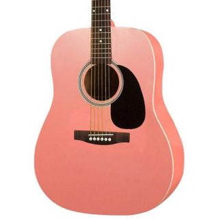 Rogue RA 100D Dreadnought Acoustic Guitar Pink