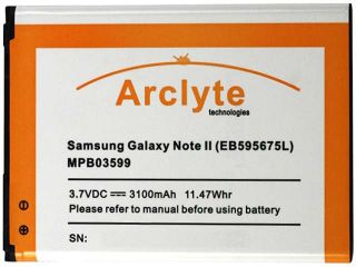 SAMSUNG 3100 mAh Standard Battery For Galaxy Note II EB595675LAGSTA