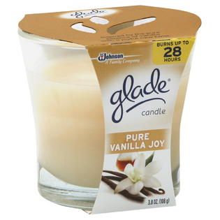 Glade Candle, Pure Vanilla Joy, 1 candle [3.8 oz (108 g)]   Food
