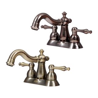 Solid Brass Classic 3 hole Centerset Bathroom Faucet with Base