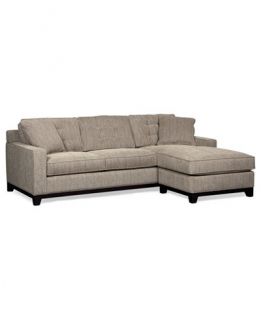 Clarke Fabric 2 Piece Sectional Sofa, Only at   Furniture
