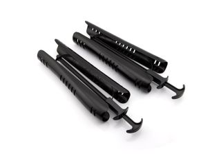 1 Pair Velvet Plastic Boot Stretcher Shaft Shapers with Easy to Push Spring Black 12"