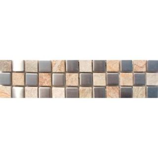 MS International Golden White/Metal Border 3 in. x 12 in. Floor and Wall Tile THDW1 BOR COR8