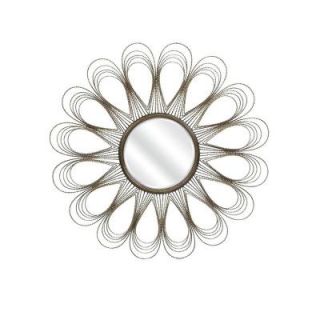 Home Decorators Collection Exeter 39.5 in. H x 39.5 in. W Gold Wire Wall Framed Mirror DISCONTINUED 1813700530