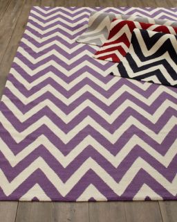 Exquisite Rugs Delia Chevron Flatweave Rug, 116 x 146