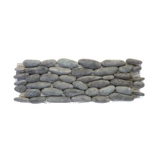 Solistone 18 Pack Standing Pebbles Cascade Honed Pebble Mosaic Random Indoor/Outdoor Wall Tile (Common 4 in x 12 in; Actual 4 in x 12 in)