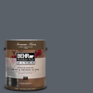 BEHR Premium Plus Ultra Home Decorators Collection 1 gal. #HDC AC 25 Blue Metal Flat/Matte Interior Paint 175301