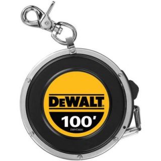 DEWALT 100 ft. Steel Auto Rewind Long Tape DWHT34201