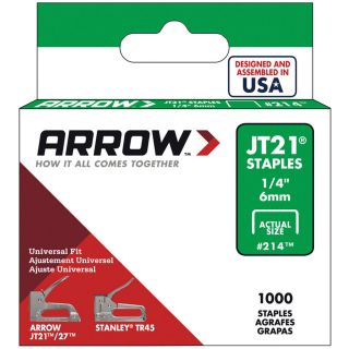 Arrow 1,000 Count 0.25 in Wide Crown Staples