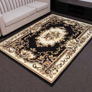 DonnieAnn TajMahal 117 Oriental Design area rug 5x7 Black